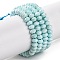 Natural Howlite Beads Strands, Dyed, Faceted, Rondelle, Pale Turquoise, 4.5x3mm, Hole: 0.8mm, about 123~127pcs/strand, 15.24~15.55''(38.5~39.5cm)