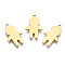 Ion Plating(IP) 201 Stainless Steel Pendants, Laser Cut, Boy Silhouette Charm, Golden, 18x12x1mm, Hole: 1.4mm