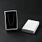 Texture Paper Necklace Gift Boxes, with Sponge Mat Inside, Rectangle, White, 8.1x5.1x2.7cm, Inner Diameter:4.6x7.3cm, Deep: 2.5cm