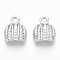 Alloy Charms, Dustpan, Cadmium Free & Nickel Free & Lead Free, Platinum, 12x9.5x4mm, Hole: 1.6mm