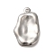 Non-Tarnish 304 Stainless Steel Pendants, Oval Charms, Stainless Steel Color, 26x16x3mm, Hole: 2mm