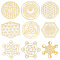OLYCRAFT 9 Pcs Sacred Geometry Copper Stickers Flower of Life Decals Stickers Energy Tower Material for DIY Scrapbooks, Resin Crafts Phone and Water Bottle Decorations