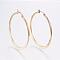 304 Stainless Steel Big Hoop Earrings, Hypoallergenic Earrings, Flat Ring Shape, Golden, 12 Gauge, 44~46x2mm, Pin: 0.7x1mm