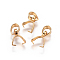 PVD Vacuum Plating 304 Stainless Steel Ice Pick Pinch Bails, Golden, 9x2.5mm, Hole: 3.5x5mm, Pin: 0.4x0.7mm