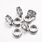 Tibetan Style Alloy Beads, No Hole, Lead Free & Cadmium Free & Nickel Free, Rondelle, Antique Silver Color, Size: about 11mm in diameter, 4mm thick, Inner Diameter: 7mm