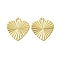 Rack Plating Brass Charms, Long-Lasting Plated, Lead Free & Cadmium Free, Real 18K Gold Plated, Heart, 13.5x12.5x0.5mm, Hole: 1.4mm