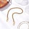 304 Stainless Steel Curb Chain Purse Chains, with Alloy Clasps, Golden, 390mm