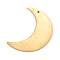304 Stainless Steel Pendants, Manual Polishing, Laser Cut, Moon, Crescent, Golden, 33x24.5x0.8mm, Hole: 1.2mm