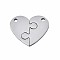 Non-Tarnish 201 Stainless Steel Pendants, Heart, Stainless Steel Color, 20x23x1.5mm, Hole: 2mm