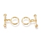 Brass Toggle Clasps, Long-Lasting Plated, Ring & Bar, Real 18K Gold Plated, Ring: 17x14x2.3mm, Hole: 1.4mm, Bar: 23.5x7.5x3.5mm, Hole: 1.2mm