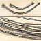 Scroll Jig Saw Blades Spiral Teeth, Wood Saw Blades Carbon Steel Wire Metal Cutting Hand Craft Tools For Carving, Stainless Steel Color, 50x0.12cm