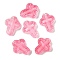 Transparent Spray Paint Glass Beads, Cross, Crimson, 14.5x11.5x3.5mm, Hole: 1mm