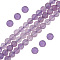 1 Strand Natural Amethyst Beads Strands, Faceted, Round, 3~3.5mm, Hole: 0.6mm, about 119pcs/strand, 15.28''(38.8cm)