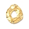 Ion Plating(IP) 304 Stainless Steel Pendants, Textured, Irregular Oval Charm, Real 18K Gold Plated, 31x25x2mm, Hole: 2.5mm