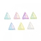 Mocha Effect Triangle Shape Sew on Rhinestone, K5 Glass Rhinestone, Multi-Strand Link, Plated Flat Back, Sewing Craft Decoration, Mixed Color, 21x18x5mm, Hole: 1.4mm