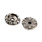 Brass Crystal Rhinestone Beads, Flat Round, Gunmetal, 11x3mm, Hole: 2mm