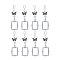 2 Sets Tibetan Style Alloy Butterfly & Painting Frame Pendant Decorations, with ABS Plastic Imitation Pearl and Iron Snap Clasps, Antique Silver, 8.3cm, 4pcs/set