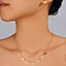 Fashionable 18K Gold Plated 201 Stainless Steel Heart Pendant Necklace & Stud Earrings Set for Women