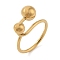 Ion Plating(IP) 304 Stainless Steel Finger Rings for Women, Round, Real 18K Gold Plated, 6.5mm, US Size 7 1/4(17.5mm)