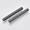 201 Stainless Steel Pendants, Bar, Gunmetal, 35x3x3mm, Hole: 1.5mm