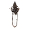 Natural Amethyst Nuggets Big Pendants, Large Hole Pendants, with Red Copper Tone Brass Findings & Clear Glass, Cadmium Free & Lead Free, Faceted, Pyramid, 106~113x32x13~14mm, Hole: 6mm