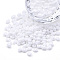 Opaque Luster Czech Glass Seed Beads, 2-Hole, Oval, WhiteSmoke, 5x3.5x2.5mm, Hole: 0.9mm, about 500g/bag