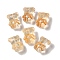 Transparent Lampwork Beads, Bear, Antique White, 15x12x9mm, Hole: 1mm, about 57~62pcs/100g