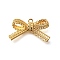 Brass Pendants, Bowknot Charms, Real 18K Gold Plated, 12x20.5x3mm, Hole: 1.2mm