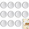 11Pcs Alloy Cabochon Settings, Flat Round, Platinum, Tray: 23.5mm, 27.5x5mm