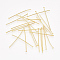 Brass Flat Head Pins, Cadmium Free & Nickel Free & Lead Free, Golden, 30x0.75~0.8mm, 20 Gauge, about 8000pcs/1000g, Head: 1.8mm