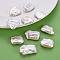Natural Keshi Pearl Beads, Cultured Freshwater Pearl, No Hole/Undrilled, Rectangle, Seashell Color, 22~29x17~21x4~10mm