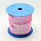 Eco-Friendly Plastic Paillette Beads, Sequins Beads, Ornament Accessories, AB Color, Flat Round, Pink, 6mm, about 5m/roll