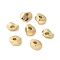304 Stainless Steel Beads, Nuggets, Real 14K Gold Plated, 5.5x5x2.2mm, Hole: 1.5mm