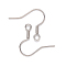 Tarnish Resistant 304 Stainless Steel Earring Hooks, Ear Wire, with Horizontal Loop, Stainless Steel Color, 17~19x19mm, Hole: 2mm, 21 Gauge, Pin: 0.7mm