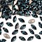 Preciosa® MAXIMA Crystal Fancy Stones, Czech Crystal, 435 14 615 Navette(Horse Eye), Dura Foiling, 30340 Montana, 8x4mm