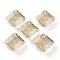 Embossed Glass Rhinestone Pendants, Abnormity Embossed Style, Rhombus, Faceted, Paradise Shine, 13x13x5mm, Hole: 1.2mm, Diagonal Length: 13mm, Side Length: 10mm