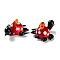 Handmade Lampwork Pendants, Turtles Charms, Red, 16x28x16.5mm, Hole: 1.6mm