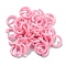 Zinc Alloy Open Jump Rings, Round Ring, Hot Pink, 18 Gauge, 8x1mm, Inner Diameter: 6mm
