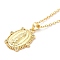 Brass Micro Pave Cubic Zirconia Pendants Necklace, Goddess, 17.60 inch(44.7cm)