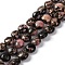 Natural Rhodonite Beads Strands, Flat Round, 7.5~8x4.5~5mm, Hole: 1.2mm, about 50~51pcsrand, 14.57~15.35 inch(37~39cm)