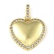 Rack Plating Brass Micro Pave Cubic Zirconia Pendant, Long-Lasting Plated, Lead Free & Cadmium Free, Heart, Real 18K Gold Plated, 19x18.5x4mm, Hole: 6x2mm