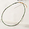 Natural Ruby in Zoisite Faceted Round Beaded Necklaces, Stainless Steel Jewelry for Women, Golden, 15.35 inch(39cm)