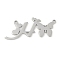 Non-Tarnish 304 Stainless Steel Pendants, Letter & Butterfly Charms, Letter H, 15.5x31mm, Hole: 1.2mm