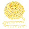 PH PandaHall 20 Yards Pom Pom Trim Yellow Fringe Ball Trim, 8mm Ball, Nylon Lace, Bohemian Style, DIY/Crafting, Casual Occasion