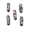 Handmade Cloisonne Beads, Column, Sky Blue, 9~9.5x3~3.5x3~3.5mm, Hole: 1.4mm