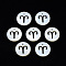 Natural Freshwater Shell Charms, Flat Round with Twelve Constellations, Hollow, Taurus, 12x1.5mm, Hole: 0.9mm