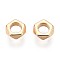 Brass Spacer Beads, Cadmium Free & Nickel Free & Lead Free, Faceted, Pentagon, Real 18K Gold Plated, 5.5x5.5x2mm, Hole: 2.8mm