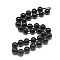 Natural Dyed & Heated Black Agate Beaded Necklaces, with Alloy Lobster Clasps, Round, Dyed, 18.1 inch~18.5  inch(46~47cm), round: 11.5~12mm