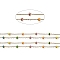 Ion Plating(IP) Stainless Steel Satellite Chains, with Enamel Beads and Spool, Soldered, Long-Lasting Plated, Flat Round, Golden, Colorful, 1.5x1.2x0.3mm, about 32.8 Feet(10m)/roll