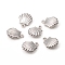 Non-Tarnish 304 Stainless Steel Pendants, Hollow Scallop Shape, Stainless Steel Color, 14x11x4.5mm, Hole: 1mm